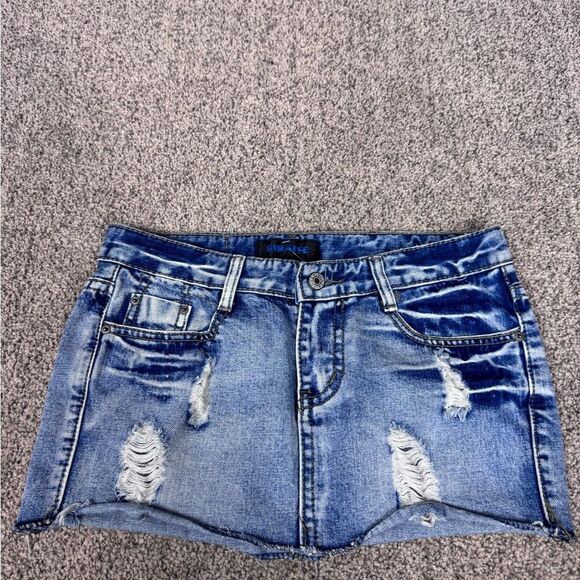 ❌SOLD❌ Giraffe Y2K Denim Micro Mini Skirt - Picture 6 of 9
